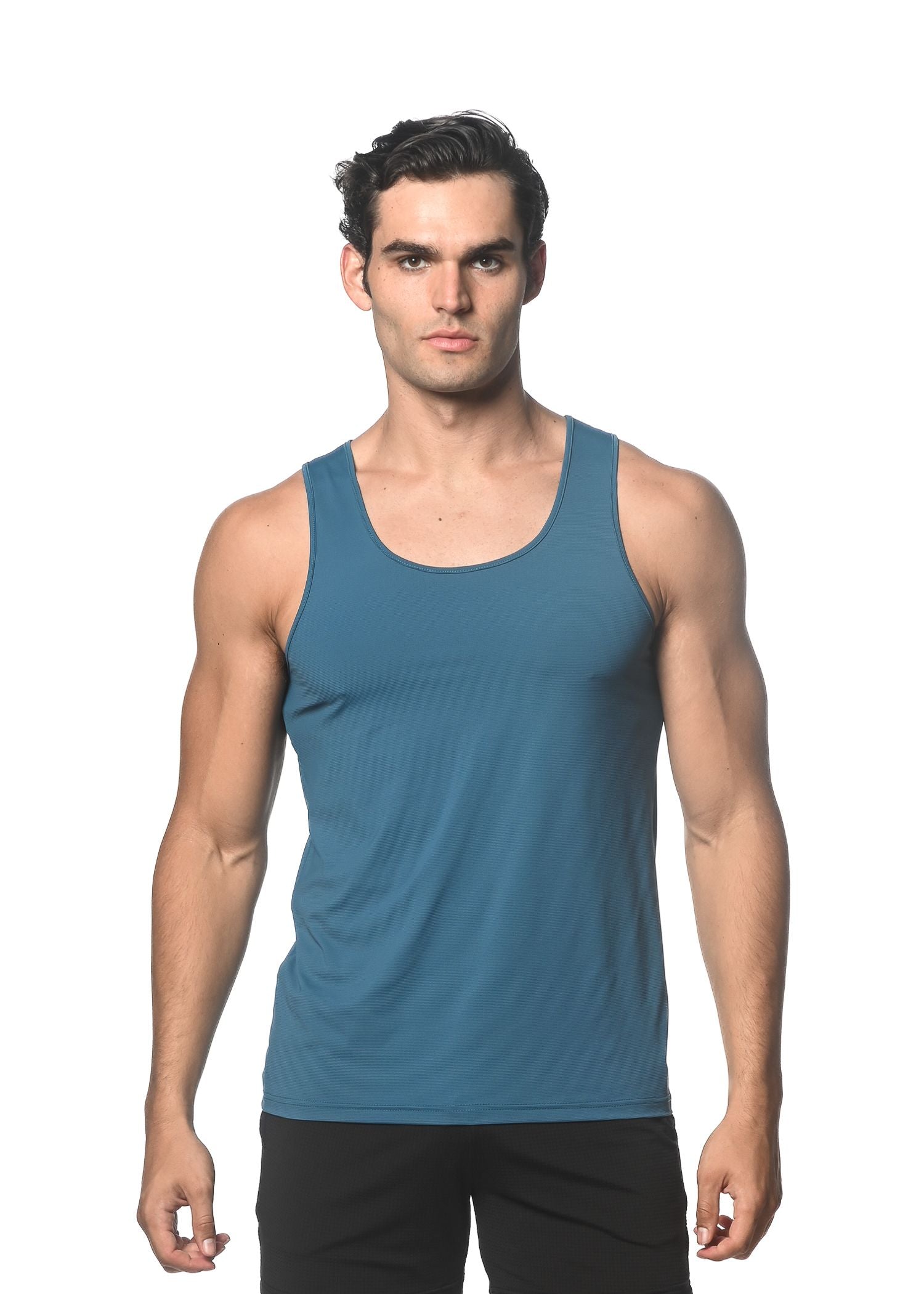 TEXTURED STRETCH MESH PERFORMANCE TANK