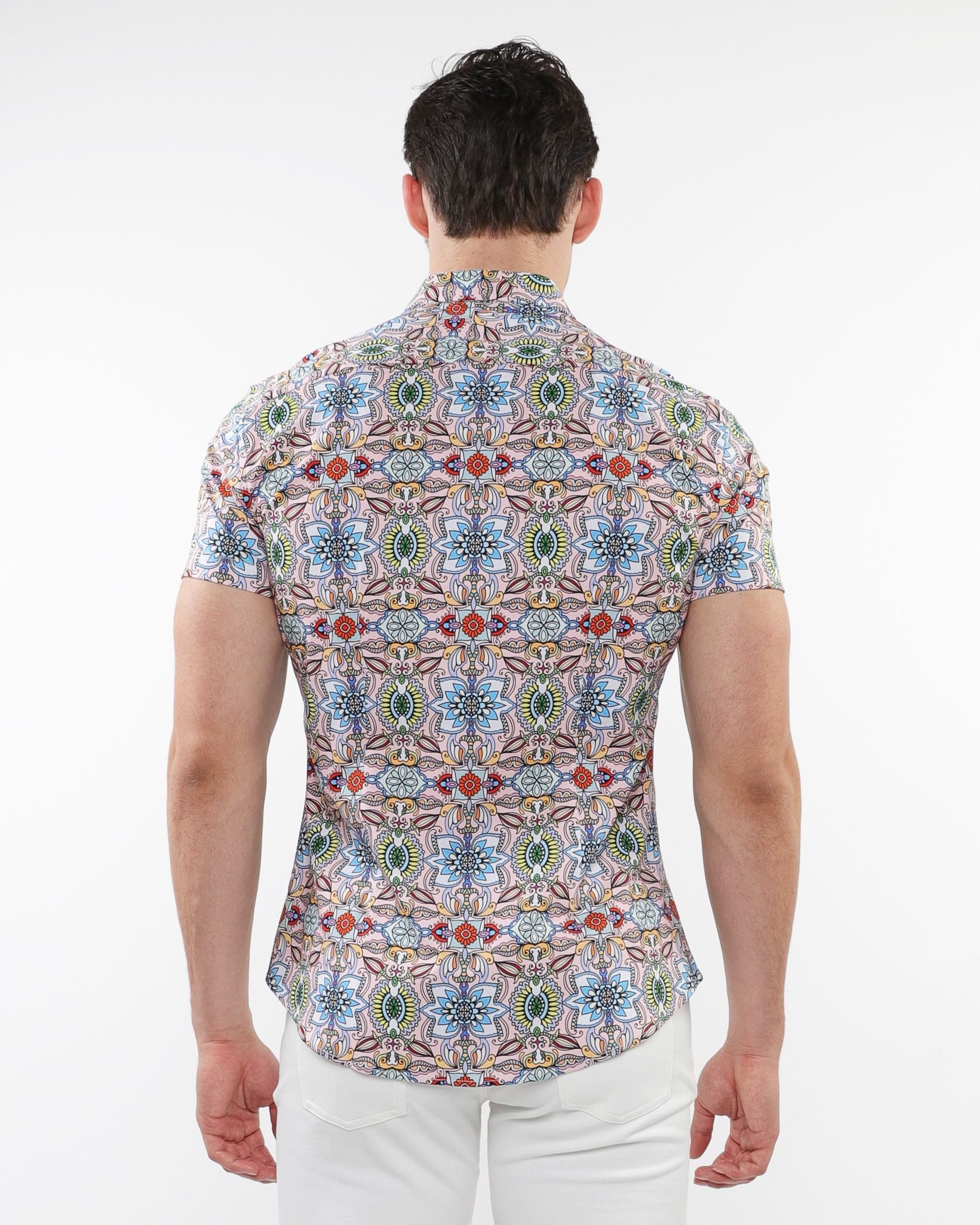 Fauna Print Stretch Knit S/S Shirt