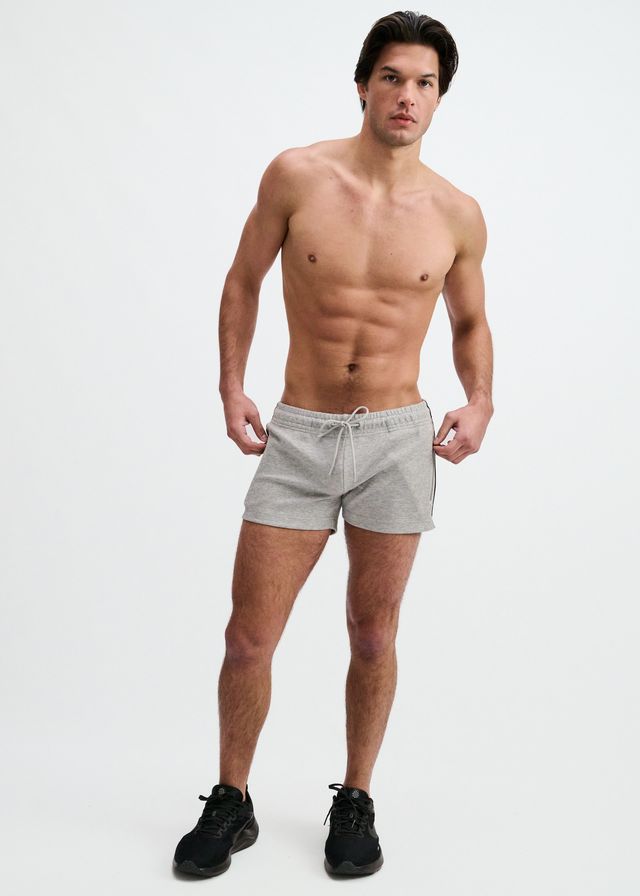ST33LE 3.5" Stretch Short W/ Contrast Piping - Grey