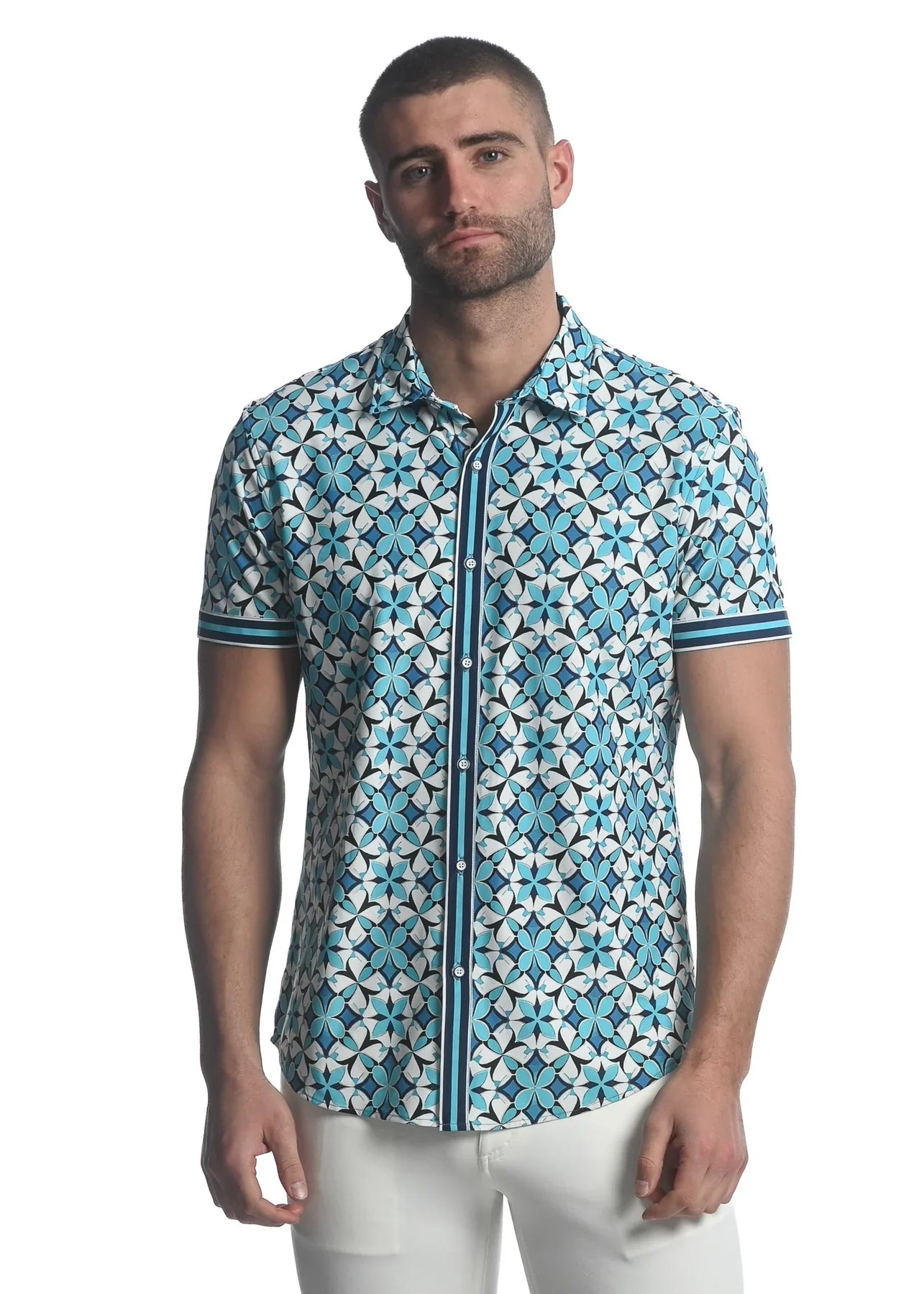 STAR FLEUR PRINTED S/S PERFORMANCE SHIRT - DealByEthan.gay loves ST33LE