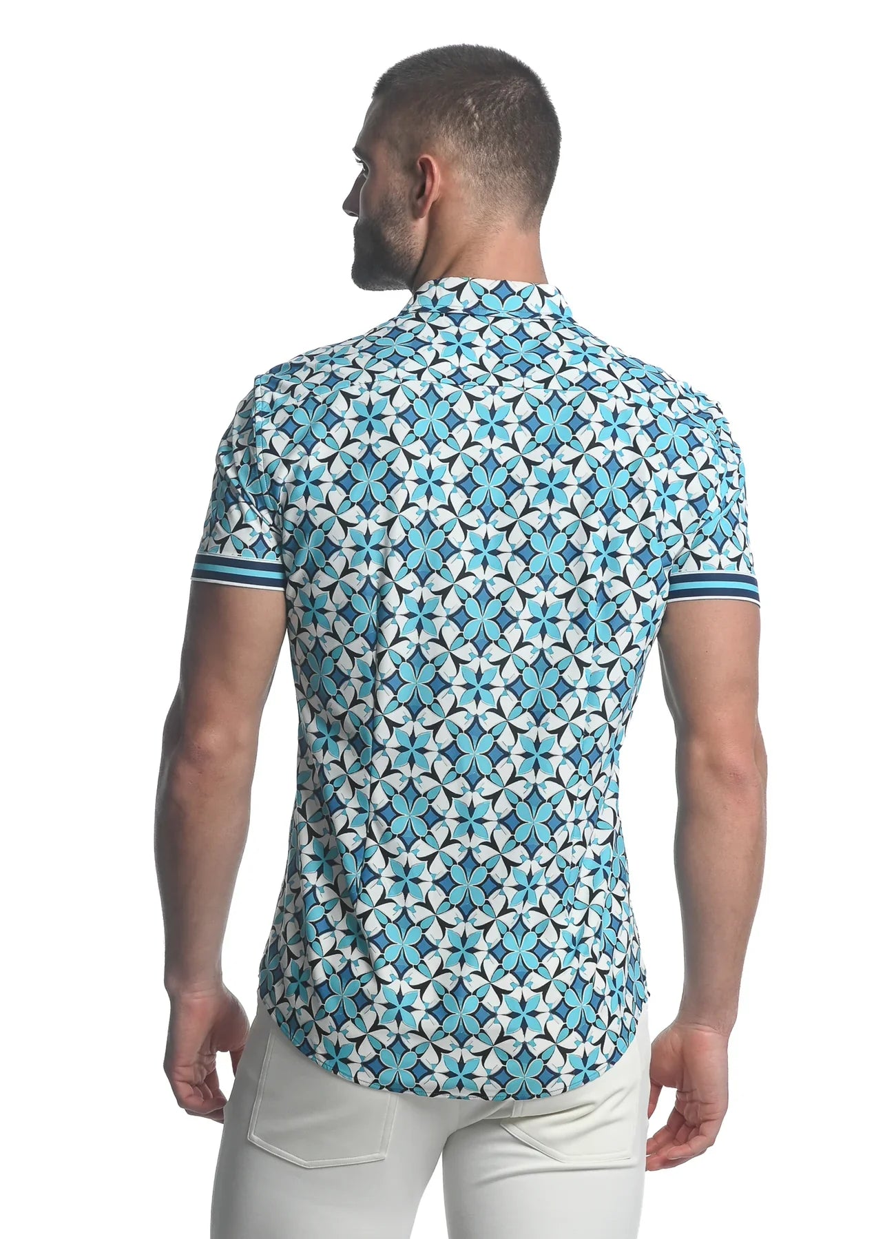 STAR FLEUR PRINTED S/S PERFORMANCE SHIRT - DealByEthan.gay loves ST33LE