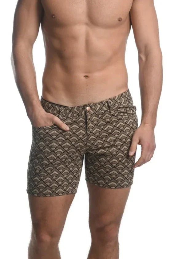 STRETCH-STRICKSHORTS IN LIMITIERTER AUFLAGE