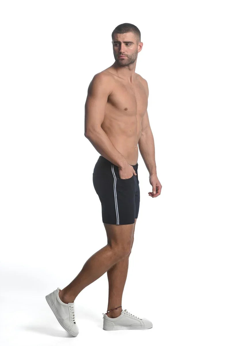 STRETCH KNIT SHORT WITH SIDE TAPE - DealByEthan.gay loves ST33LE