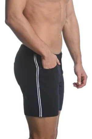 STRETCH KNIT SHORT WITH SIDE TAPE - DealByEthan.gay loves ST33LE