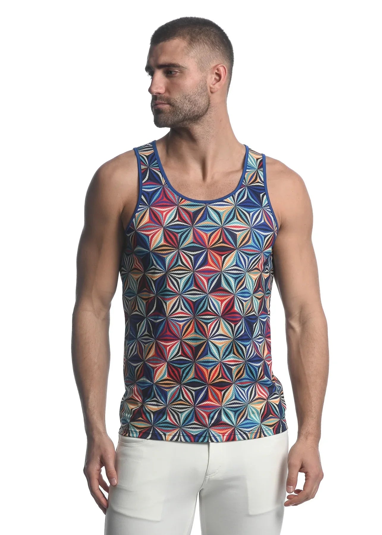 MESH-TANK MIT ABSTRAKTEM DRUCK