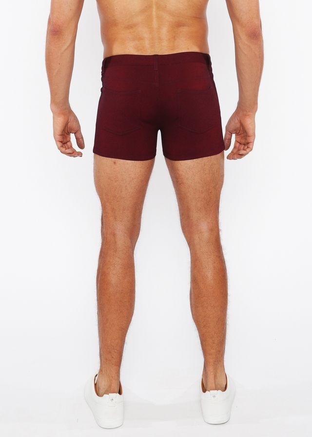 Pantalón corto de dos tonos de punto elástico de 3"