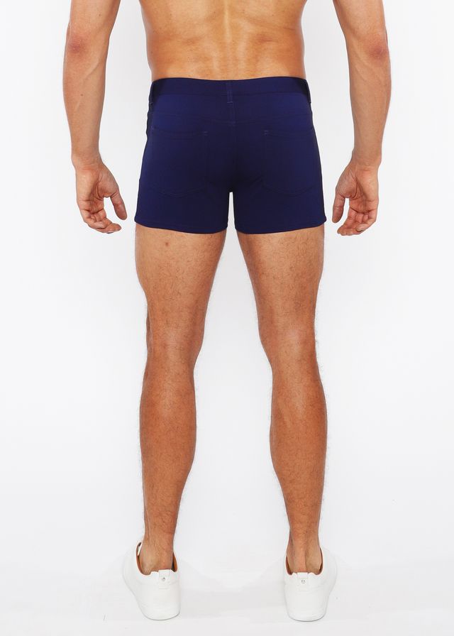 Pantalón corto de dos tonos de punto elástico de 3"