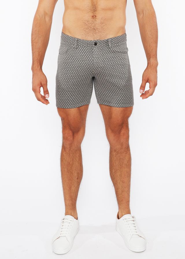 Pantalones cortos chinos de punto elástico Jaquard