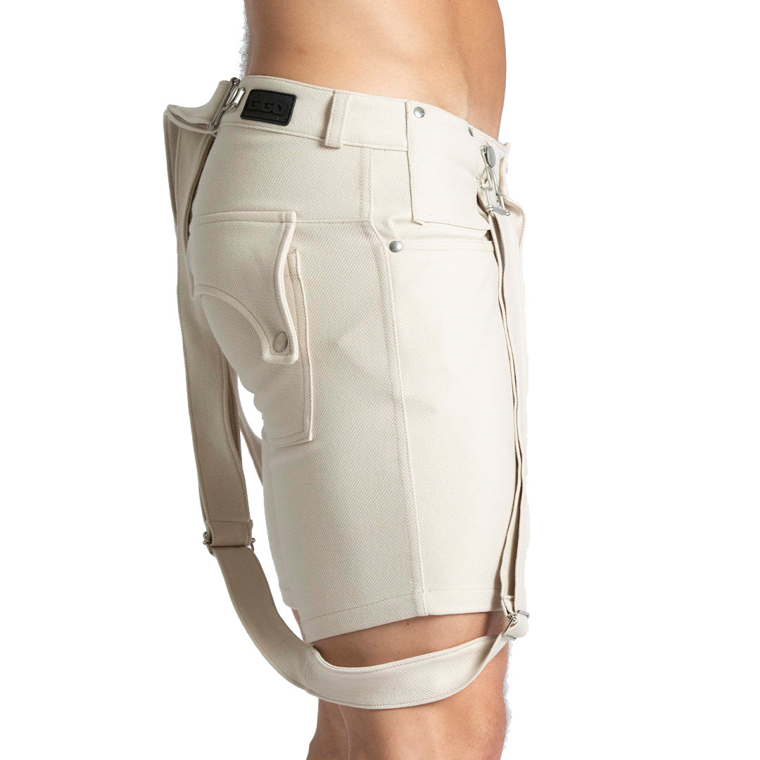 Suspenders Beige Short by Gigo Underwear - Suspenders Beige Short | Mens underwear by GIGO Underwear