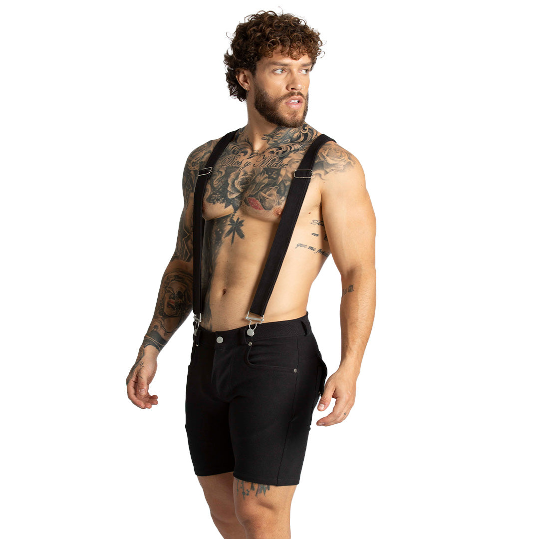 Suspenders Black Short by Gigo Underwear - Suspenders Black Short | Mens underwear by GIGO Underwear