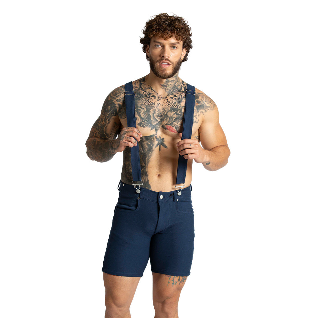 Suspenders Blue Short by Gigo Underwear - Suspenders Blue Short | Mens underwear by GIGO Underwear