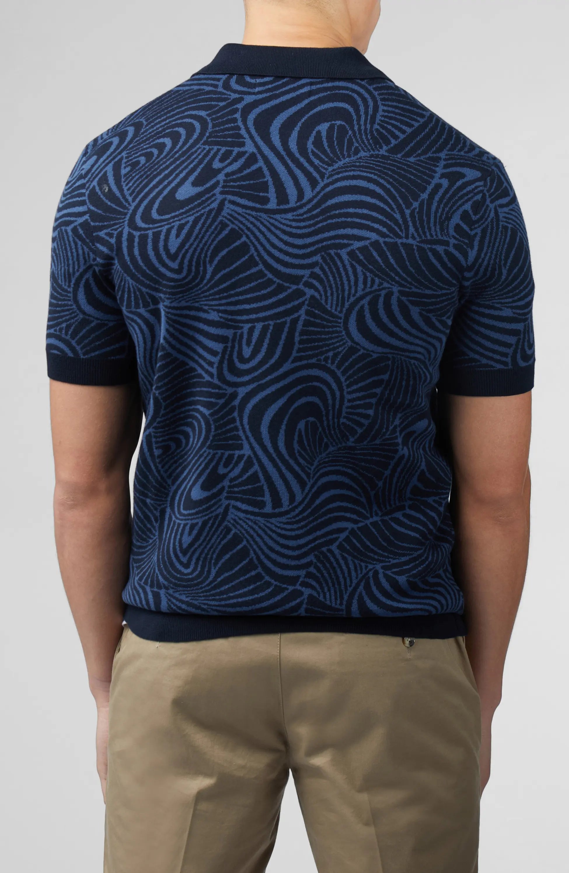 SWIRL JACQUARD KNIT BUTTON-UP - DealByEthan.gay loves Ben Sherman