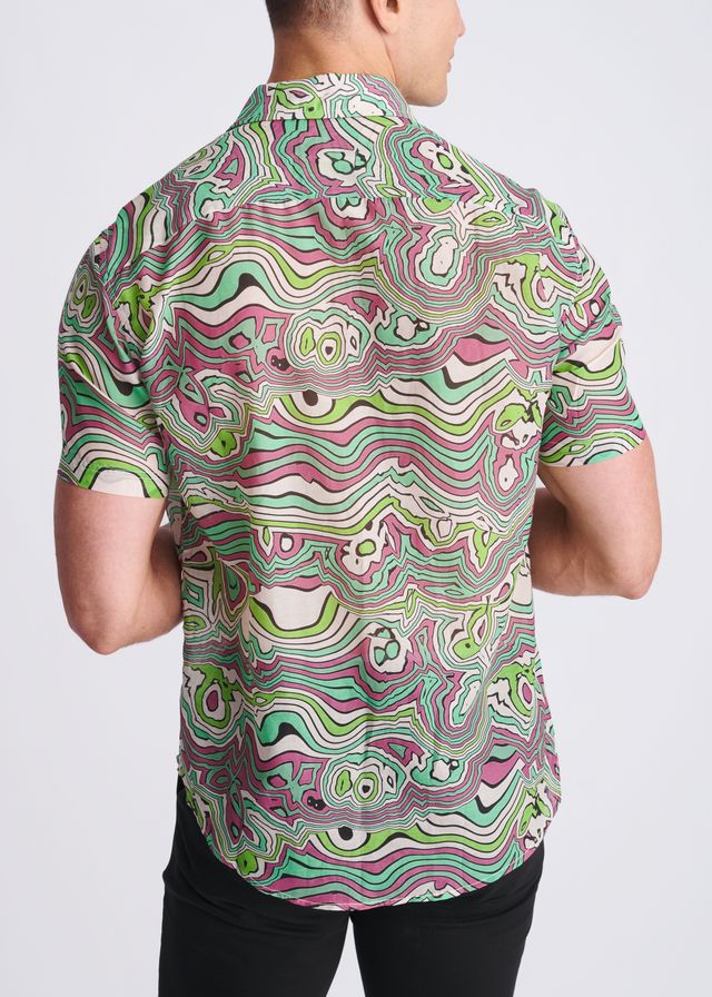 SWIRLS LIGHTWEIGHT COTTON SILK S/S SHIRT - DealByEthan.gay loves POSTMARC