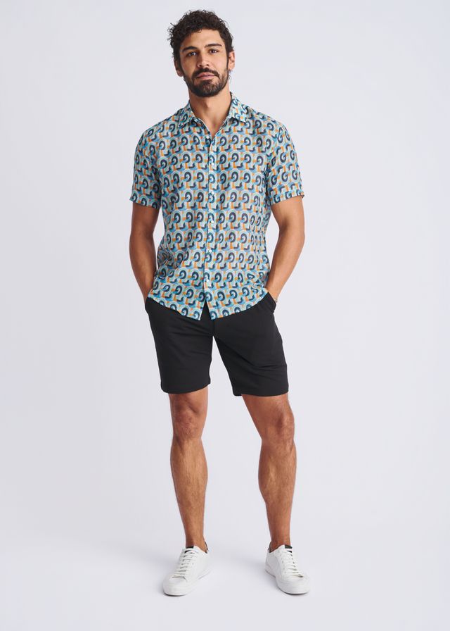 SWIRLS LIGHTWEIGHT COTTON SILK S/S SHIRT - DealByEthan.gay loves POSTMARC
