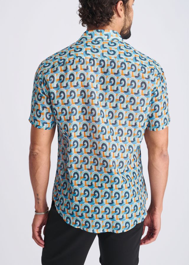 SWIRLS LIGHTWEIGHT COTTON SILK S/S SHIRT - DealByEthan.gay loves POSTMARC