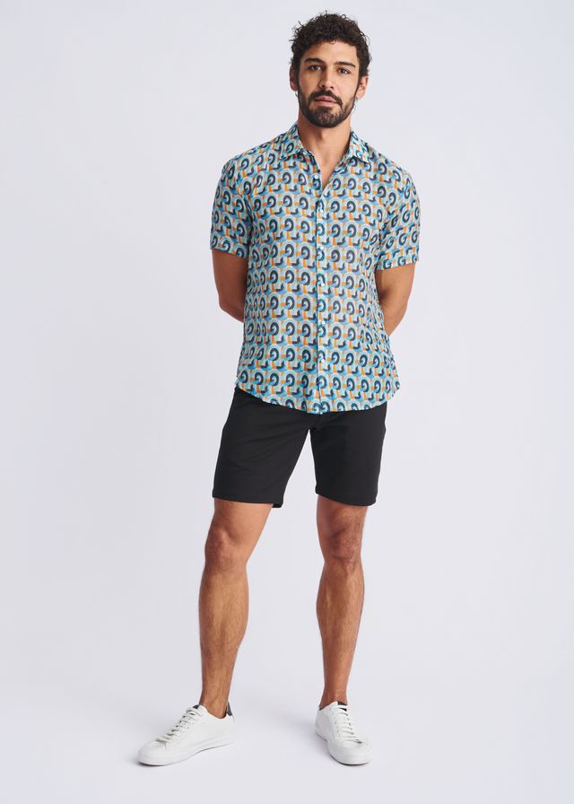 SWIRLS LIGHTWEIGHT COTTON SILK S/S SHIRT - DealByEthan.gay loves POSTMARC
