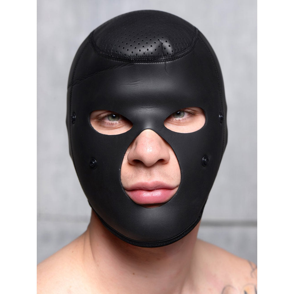 Capucha de escorpión con venda extraíble y máscara facial