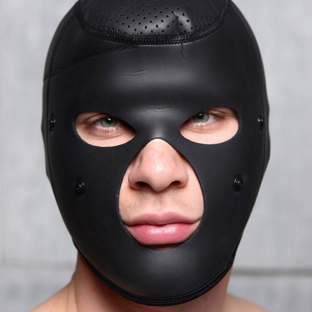 Capucha de escorpión con venda extraíble y máscara facial