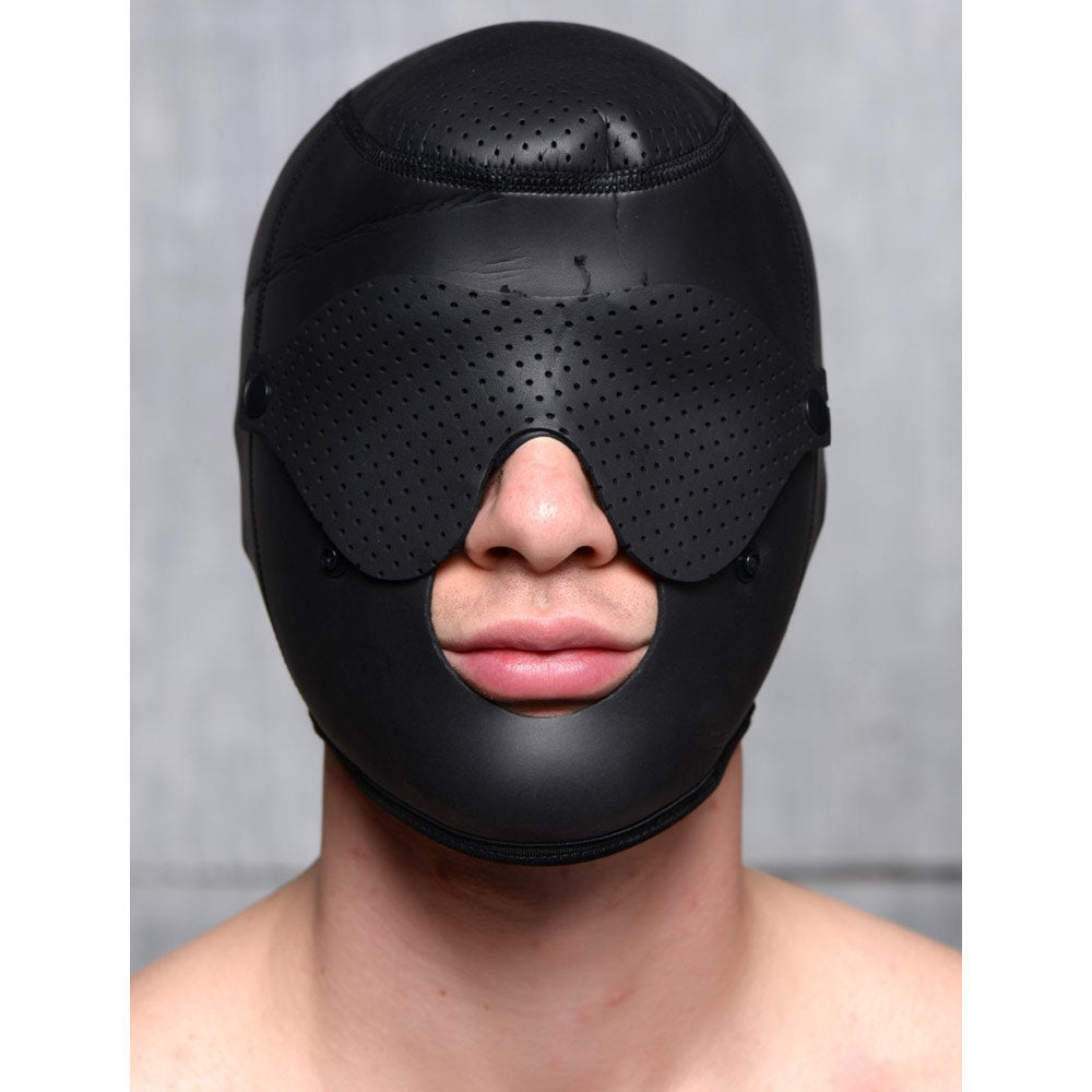 Capucha de escorpión con venda extraíble y máscara facial