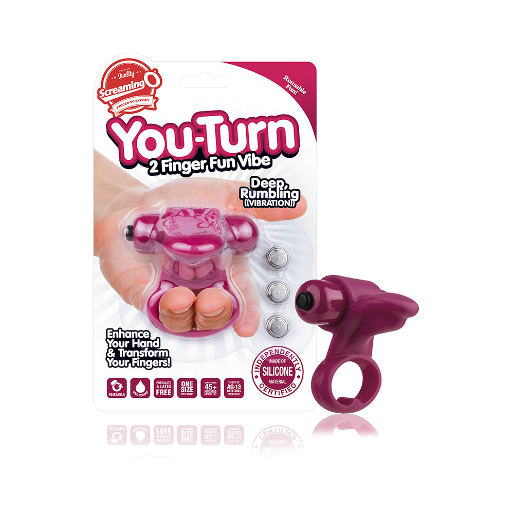 Screaming O You Turn 2 Finger Fun Purple Finger Vibe - DealByEthan.gay loves Screaming O