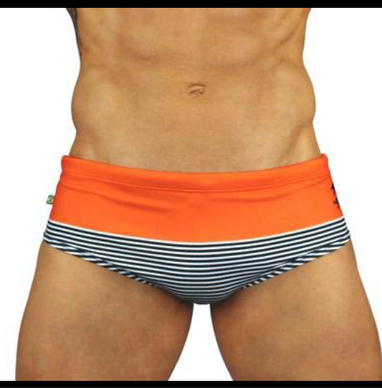 Gradian Orange Sunga Traditional cut  - Men's Designer Swimwear