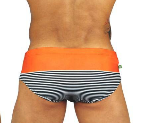 Gradian Orange Sunga Traditioneller Schnitt – Designer-Bademode für Herren