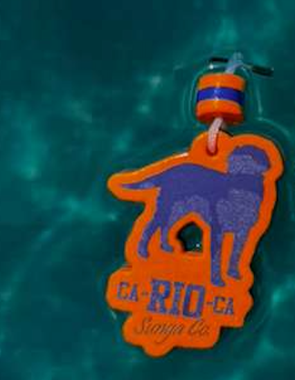 CA-RIO-CA logo shape EVA foam floating keychain boat key tag