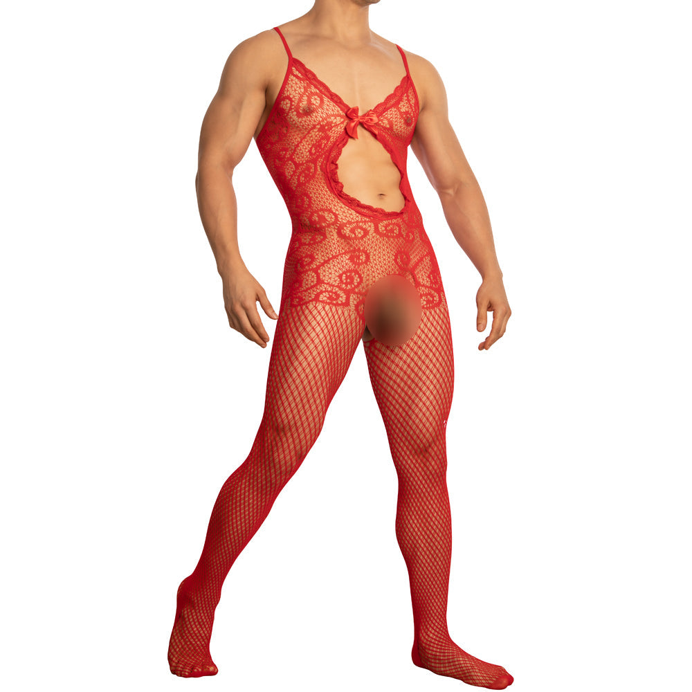 Secret Male SMC009 Sexy  Crocheted Fishnet Bodystockings - DealByEthan.gay loves Secret Male