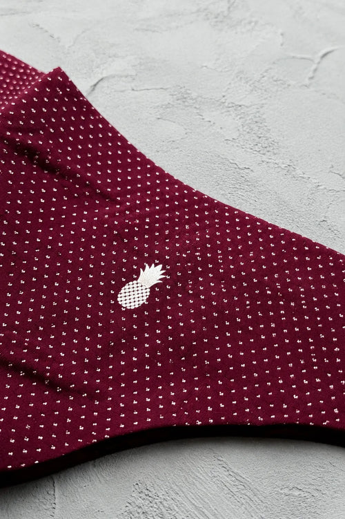 Calzoncillos tipo slip sin costuras de punto brillante para hombre JJ Malibu - Granate