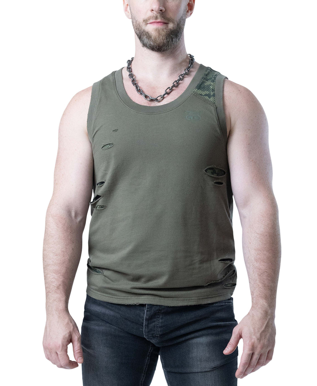 Nasty Pig Men's Shred Tank Top - Olive Green