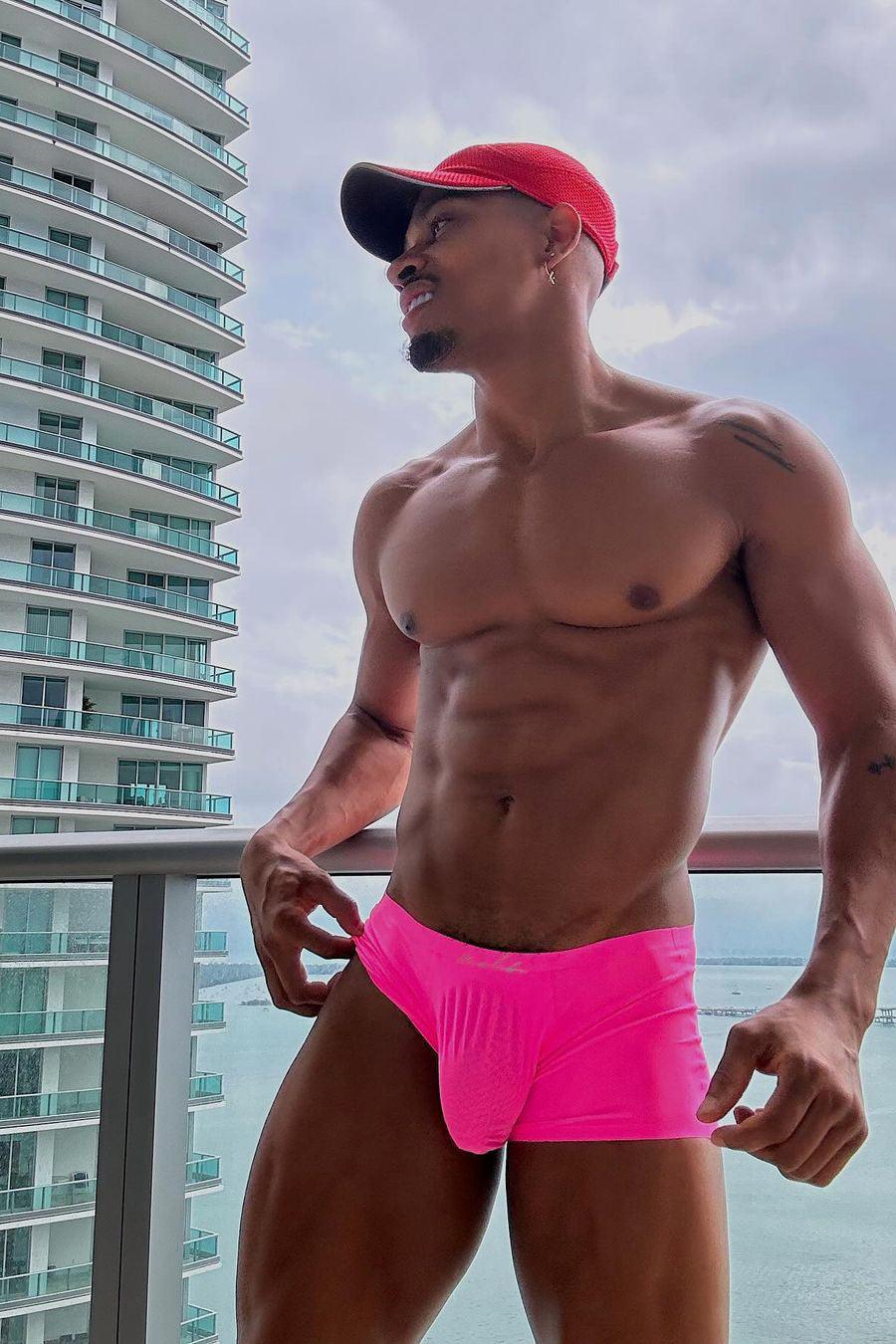 JJ Malibu Come-Over Seidige nahtlose Boxershorts - Hot Pink