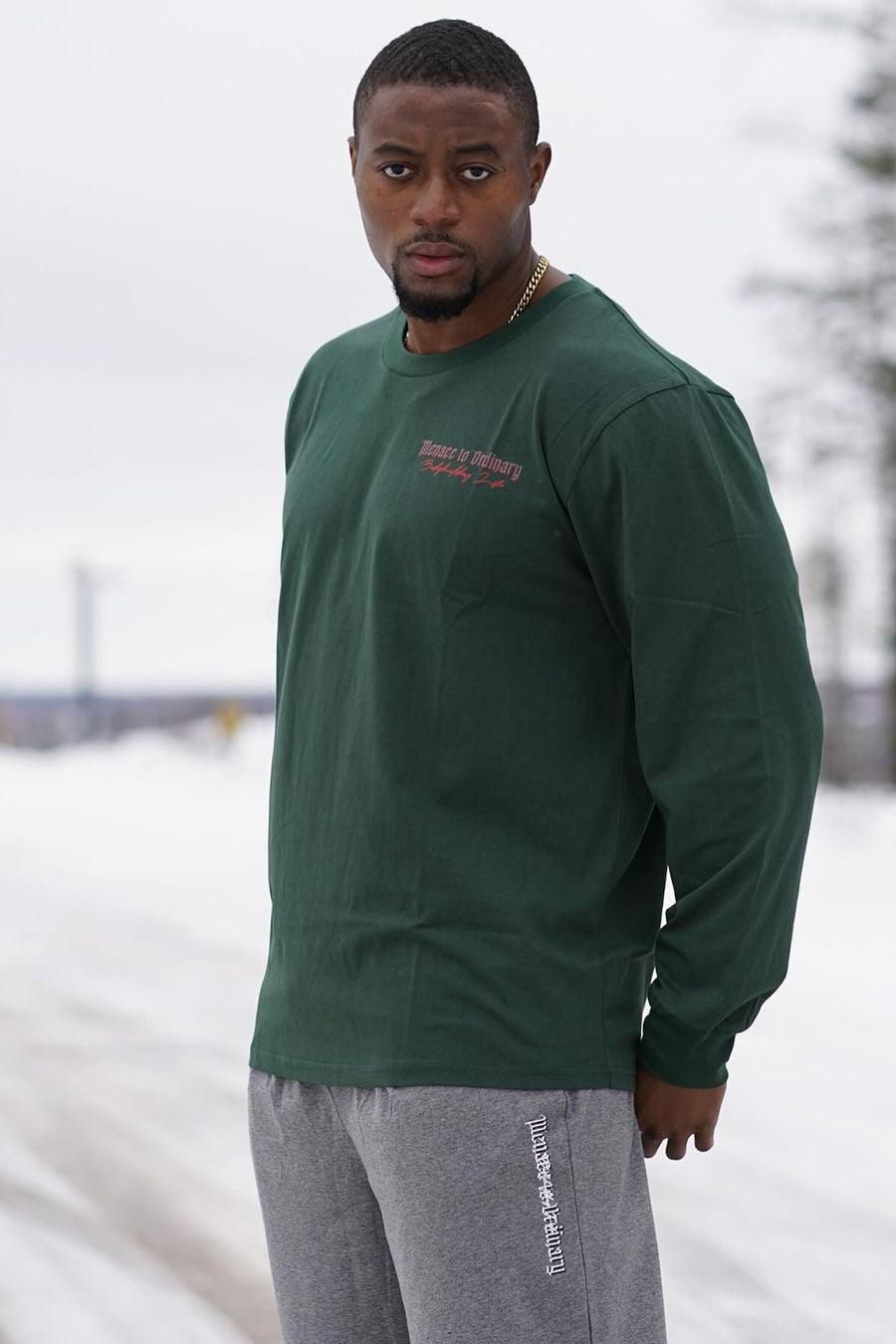 Retro Gym Long Sleeve T-Shirt - Dark Green