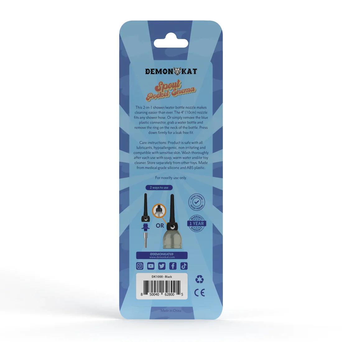 Spout Pocket Enema - DealByEthan.gay loves DEMON KAT