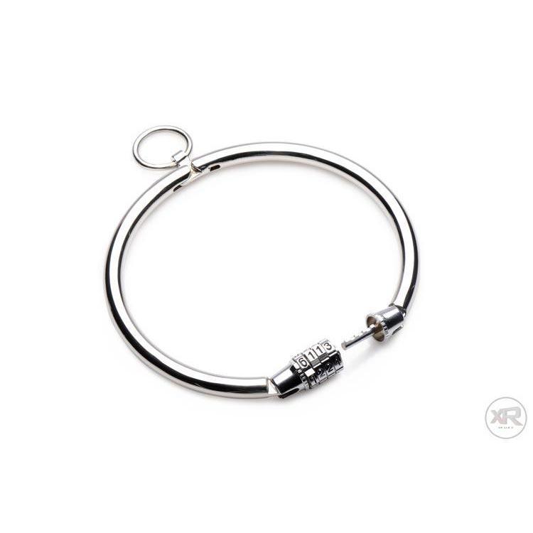 Collar esclavo con cerradura de combinación de acero inoxidable