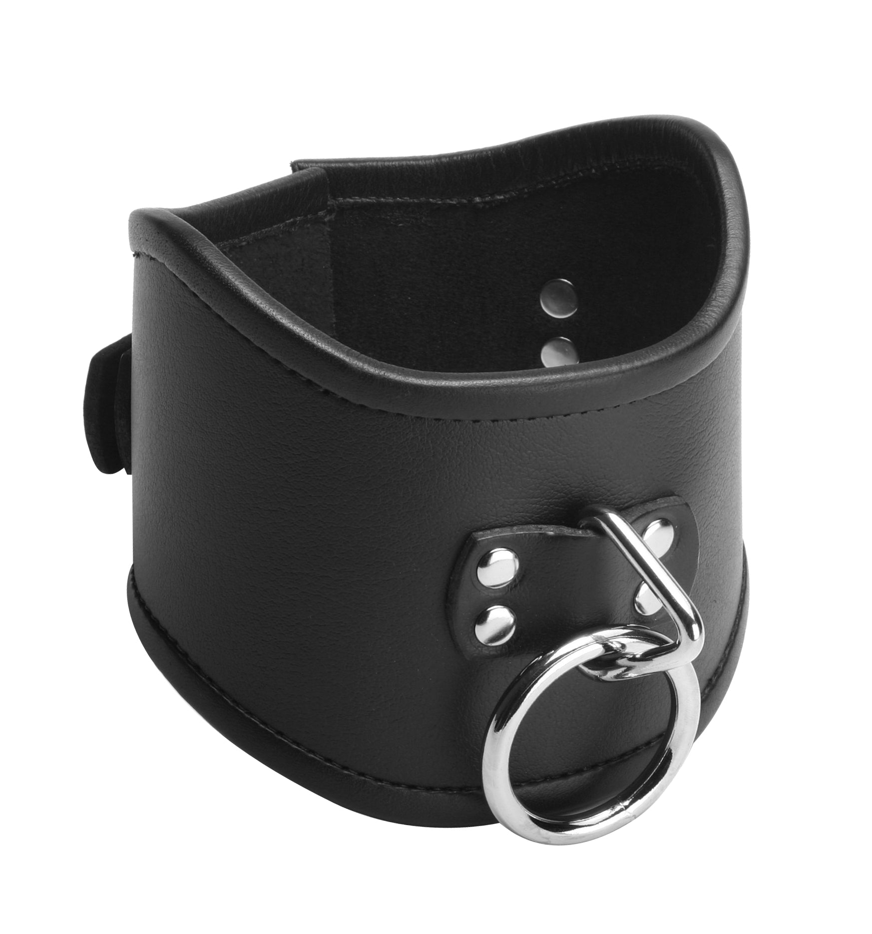 Collar de cuero estricto con cierre de seguridad