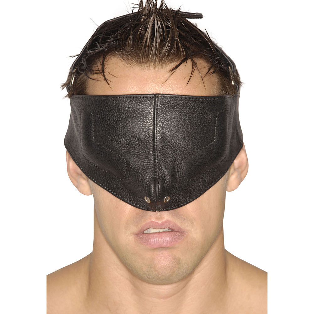 Máscara facial superior de cuero estricta 