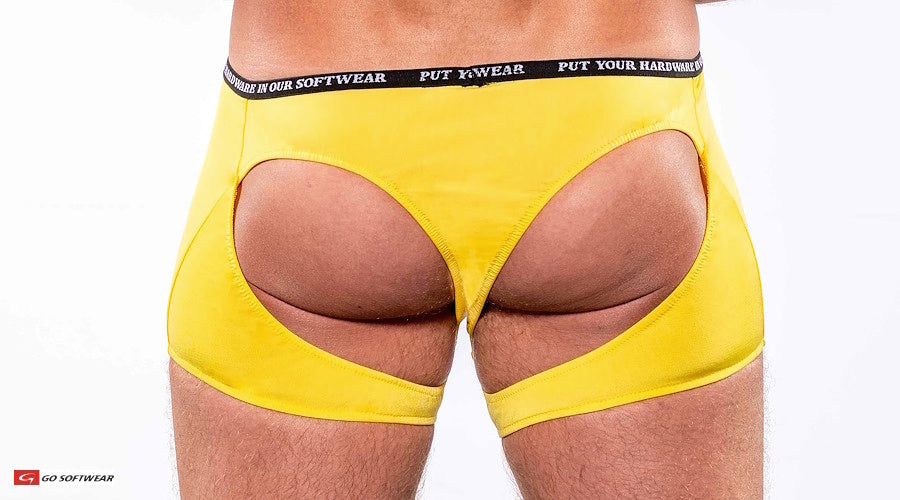 Go Softwear 9508 Men's Skins Trunk Thong - Blazin Yellow