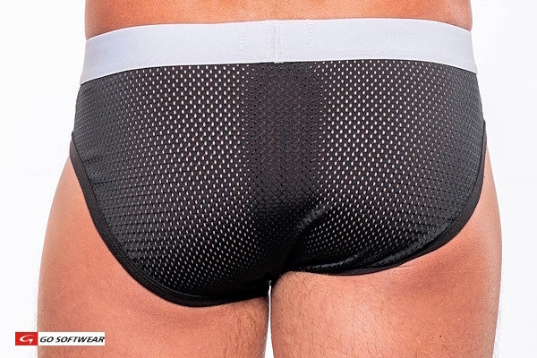 Go Softwear 2771 Men's Sport Super Boost Padded Front Pouch Brief (33% more padding) - Black