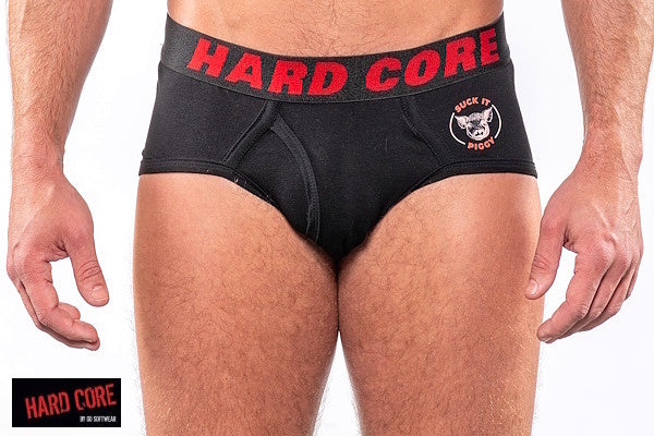 Hard Core 3902 Men's Suck it Piggy Brief - Black
