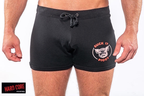 Hard Core 3903 Men's Suck it Piggy Short - Black