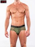 Hard Core 5502 Men's Sheer Brief - Olive