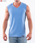 Go Softwear 4607 Men's Laguna V-Neck Sleeveless Tee - Blue Grotto