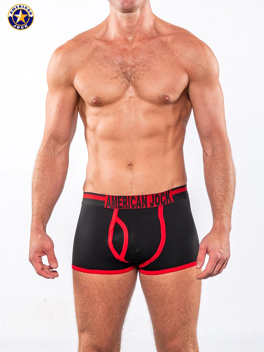 AMERICAN JOCK 8023 Men's Gym 7" Trunk - Black