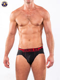 AMERICAN JOCK 8021 Men's Gym 3" Hip Brief - Black