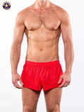 AMERICAN JOCK 8024 Men's Skins 6 Â½â€ Running Short - Ribbon Red