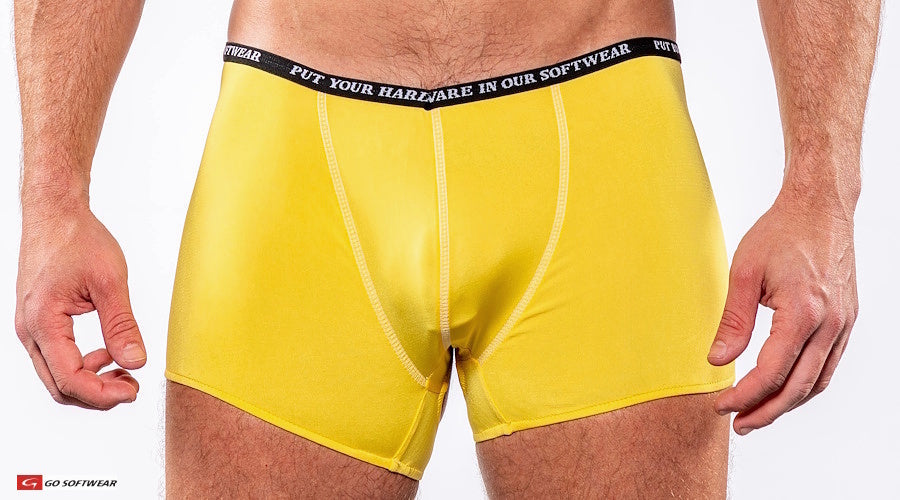 Go Softwear 9508 Men's Skins Trunk Thong - Blazin Yellow