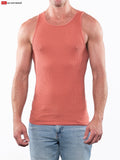Go Softwear 4615 Men's Laguna Rib Tank Top - Coral Sand
