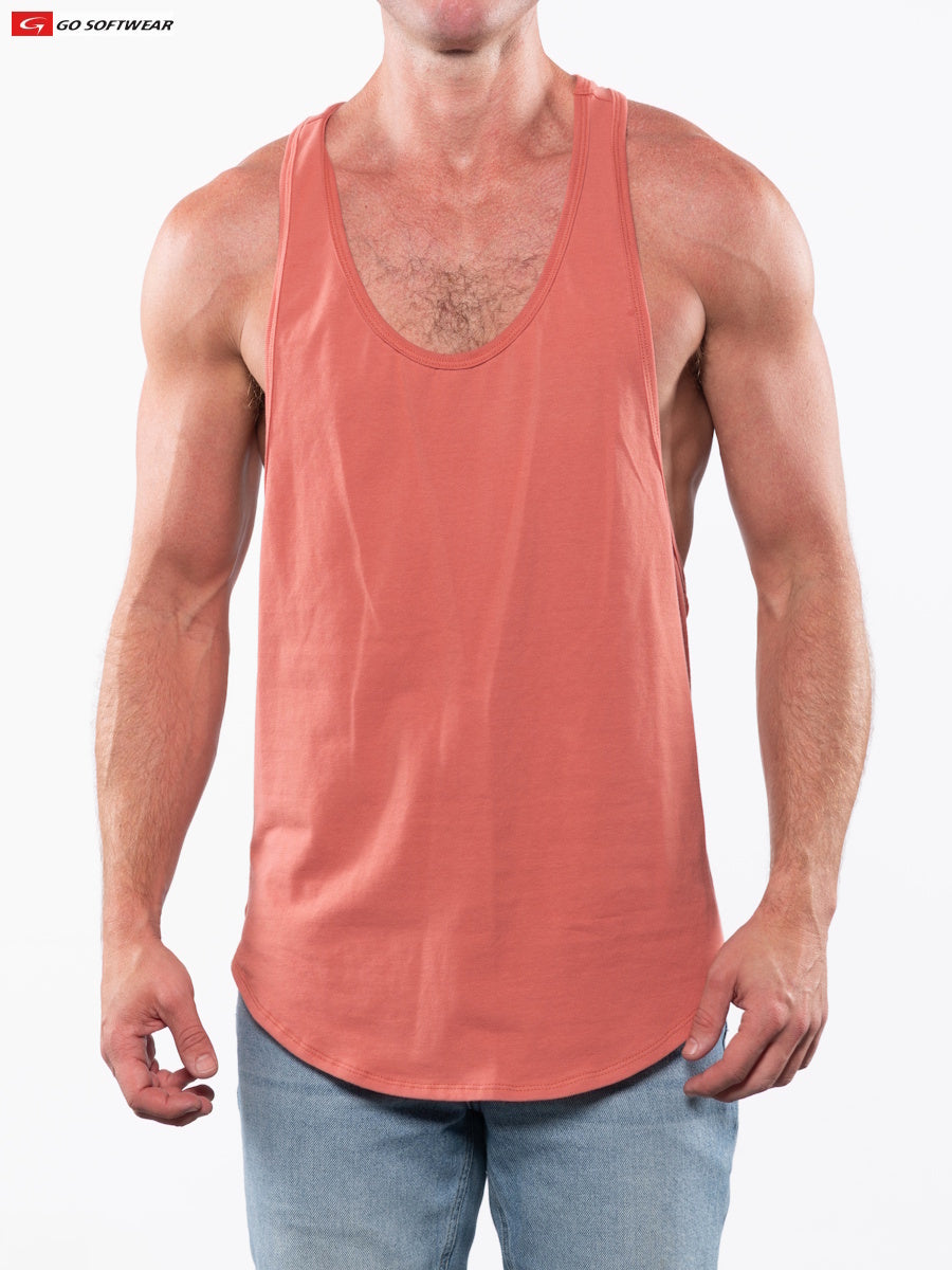Go Softwear 4695 Men's Laguna Y-Back Muscle Tank - Coral Sand