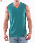 Go Softwear 4607 Men's Laguna V-Neck Sleeveless Tee - Sea Green