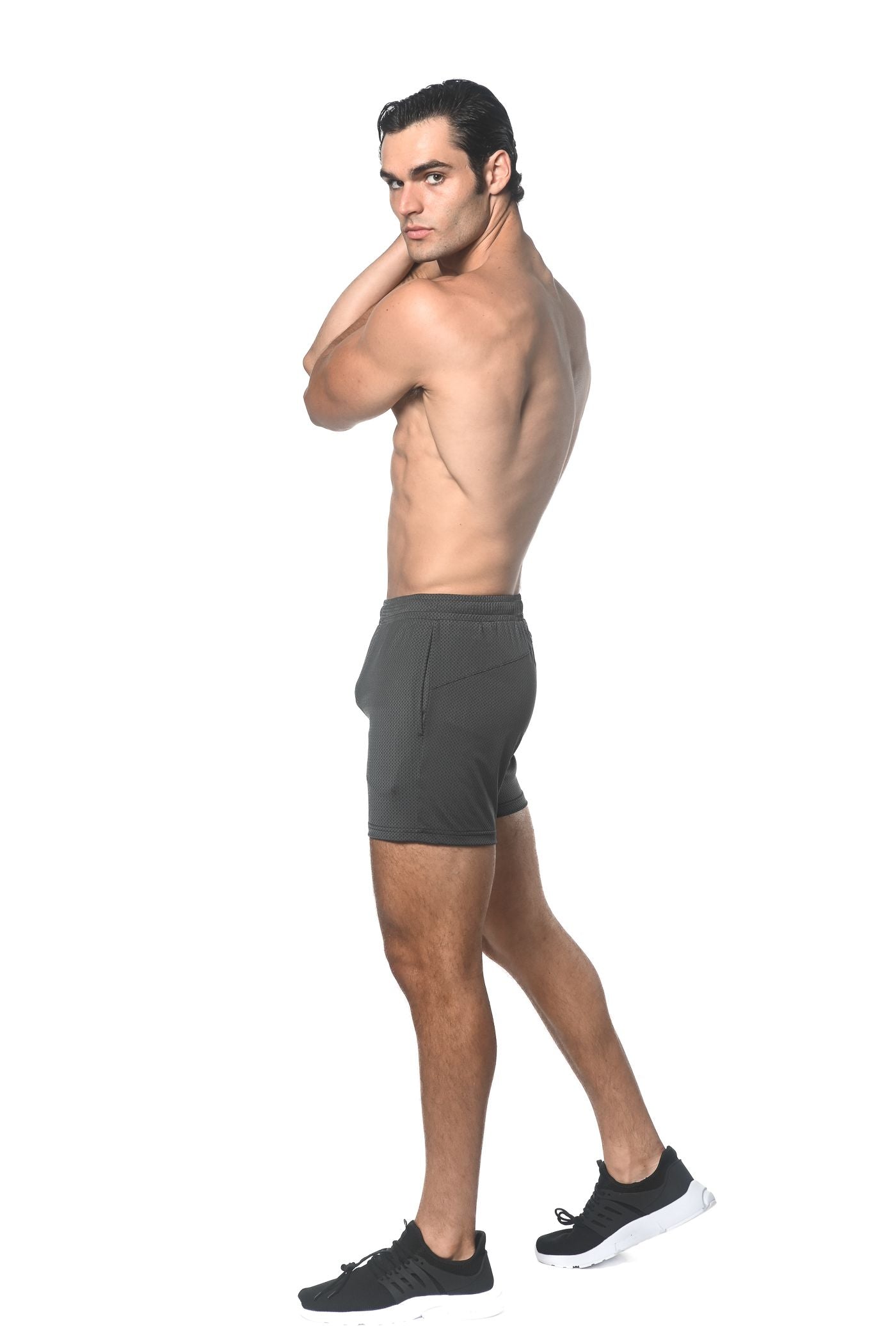 PANTALONES CORTOS DE ALTO RENDIMIENTO CON MALLA TEXTURIZADA Y ELÁSTICA